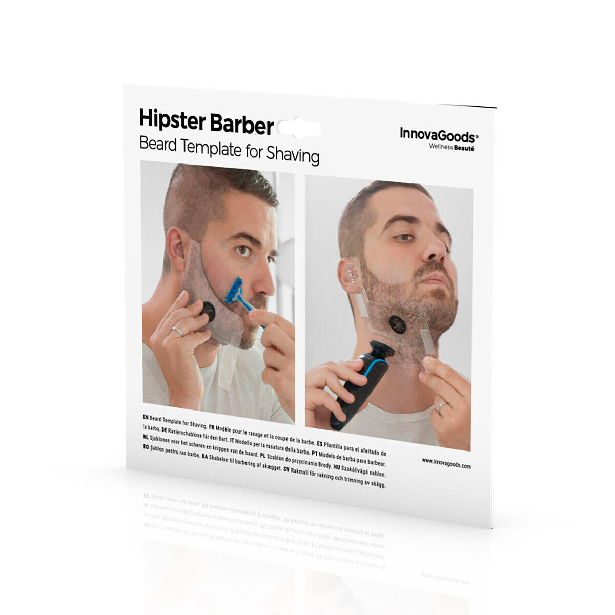 Plantilla para Afeitado de Barba Hipster Barber ByLumens