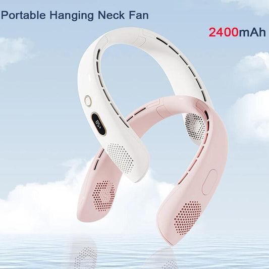 Ventilador de Cuello Portátil con Pantalla Digital